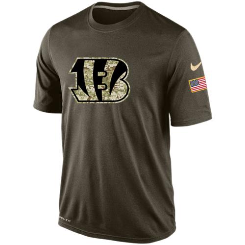 Men's Cincinnati Bengals Salute To Service Nike Dri-FIT T-Shirt - Click Image to Close